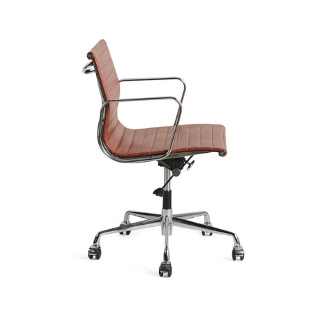 Eames Office Chair Replica Thin Low Back Chrome Frame - Glicks Furniture