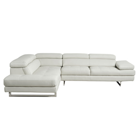 Daytona Ivory Leather Chaise Lounge