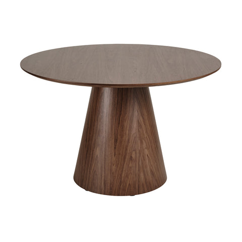 Moon Round Dining Table Walnut 120cm - Glicks Furniture