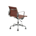 Eames Office Chair Replica Thin Low Back Chrome Frame - Glicks Furniture