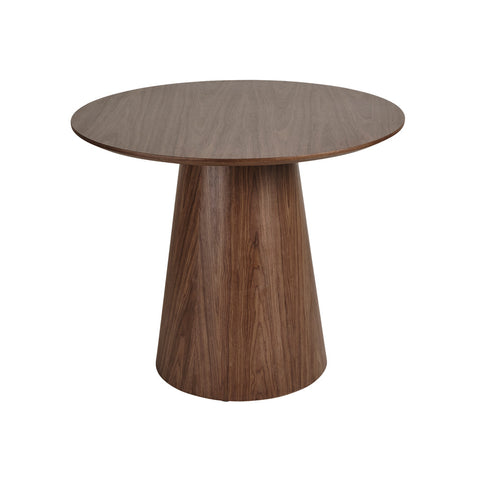 Moon Round Dining Table Walnut 90cm