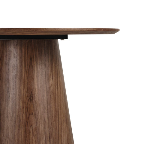 Moon Round Dining Table Walnut 90cm