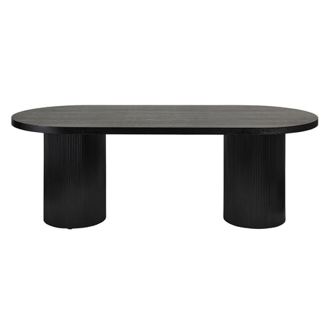 Noir Oval Dining Table Black 220cm - Glicks Furniture