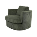 Adam Swivel Armchair Olive side