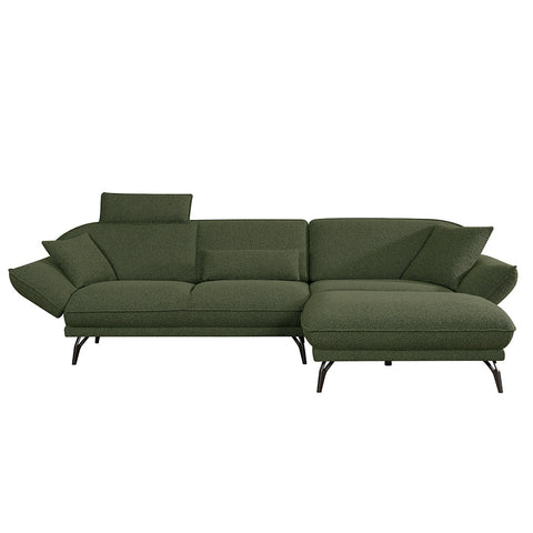 Allegra Fabric Chaise Lounge Hunter Green