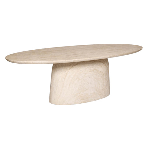 Amalfi Oval Dining Table Travertine Look - Outdoor