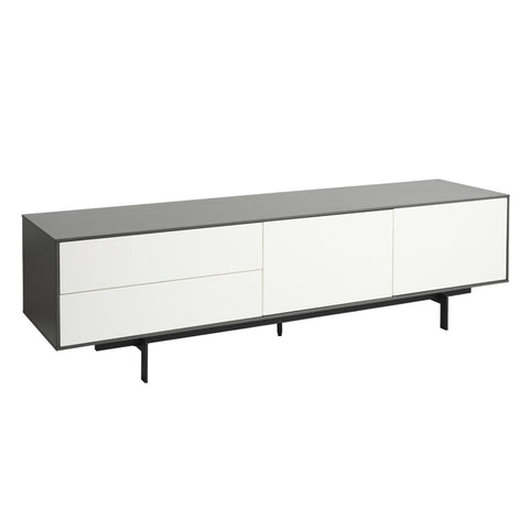 Argo Small Entertainment Unit 180cm Grey White - Glicks Furniture