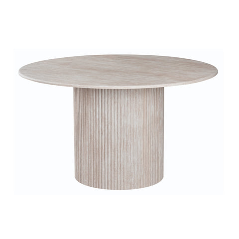Asher Round Dining Table 120cm Travertine-Look