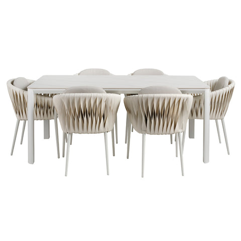 Mykonos Outdoor 7pc Dining Set White