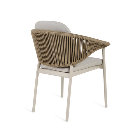 Mykonos Outdoor Dining Chair Ivory White - Glicks Furniture