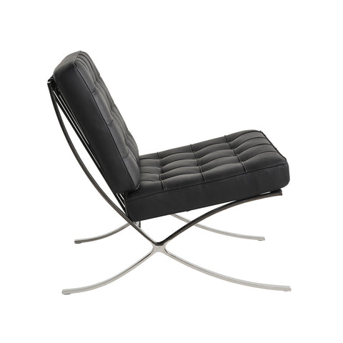 Barcelona Chair Black Leather Replica - Glicks Furniture