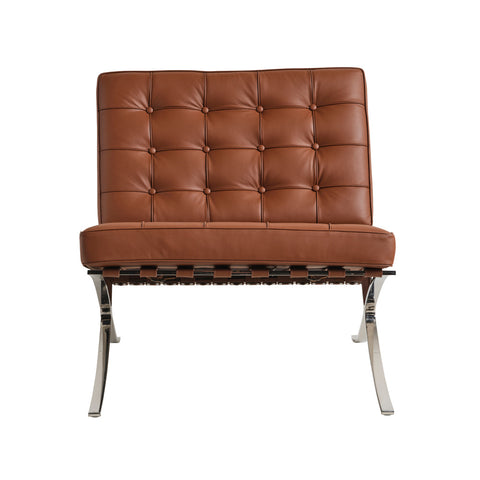 Barcelona Chair Tan Leather Replica - Glicks Furniture