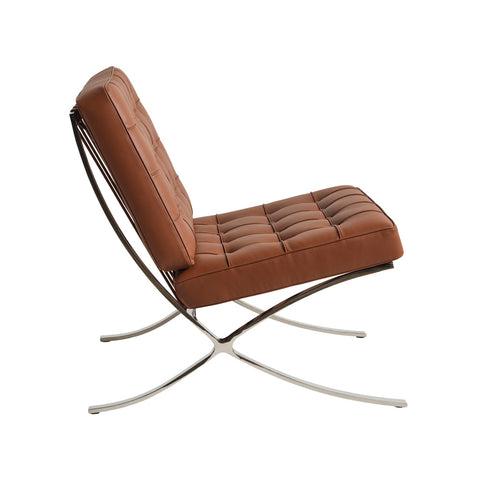 Barcelona Chair Tan Leather Replica - Glicks Furniture