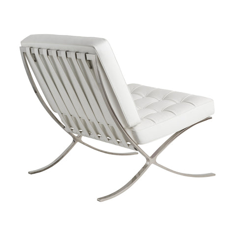 Barcelona Chair White Leather Replica - Glicks Furniture