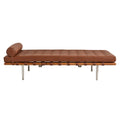 Barcelona Daybed Tan Leather Replica - Glicks Furniture