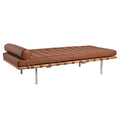 Barcelona Daybed Tan Leather Replica - Glicks Furniture