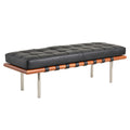 Barcelona Leather Half Bench Replica - Glicks Furniture