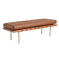 Barcelona Leather Half Bench Replica - Glicks Furniture