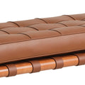 Barcelona Leather Half Bench Replica - Glicks Furniture