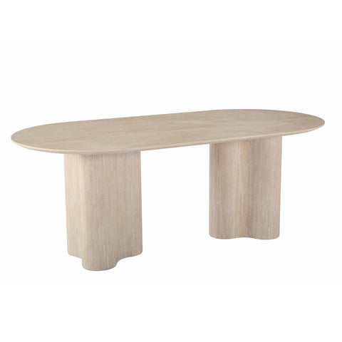 Bronte Oval Dining Table Travertine-Look 200cm