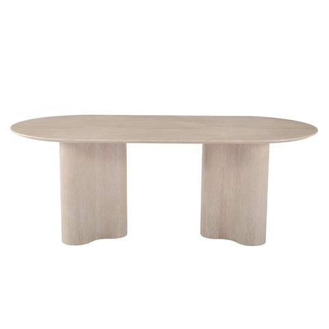 Bronte Oval Dining Table Travertine-Look 200cm