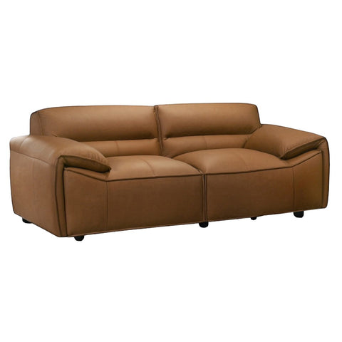 Brunelli 2 Seater Leather Sofa Tan