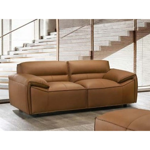 Brunelli 2 Seater Leather Sofa Tan