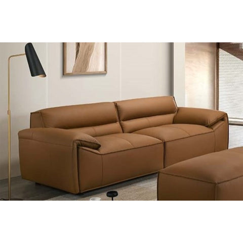 Brunelli 3 Seater Leather Sofa Tan