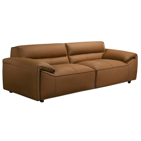 Brunelli 3 Seater Leather Sofa Tan