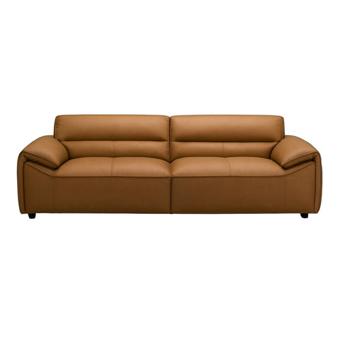 Brunelli 3 Seater Leather Sofa Tan