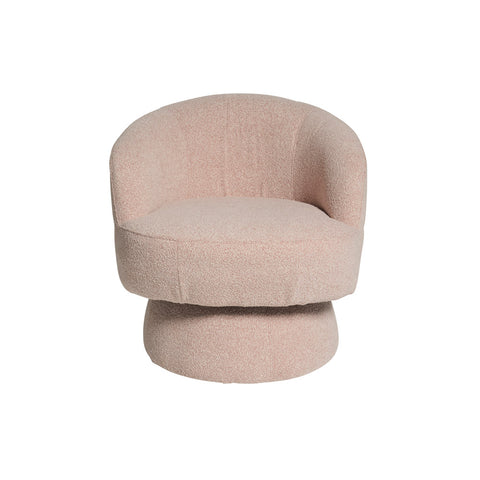Bruno Swivel Boucle Armchair Peach