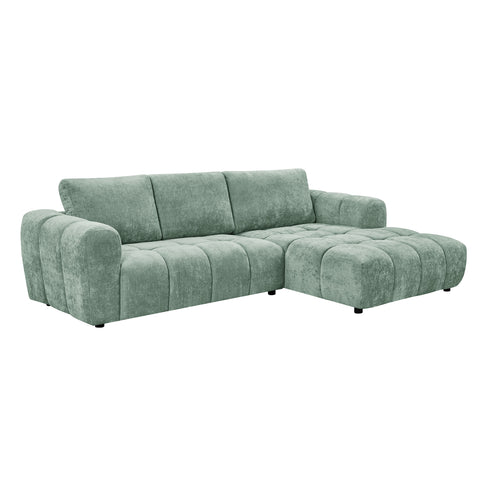 Como Fabric Chaise Lounge Mint
