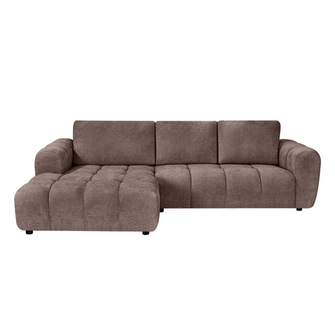 Como Fabric Chaise Lounge Mocha