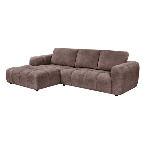 Como Fabric Chaise Lounge Mocha