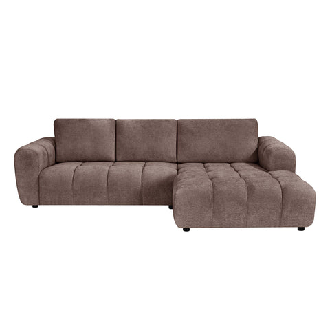 Como Fabric Chaise Lounge Mocha