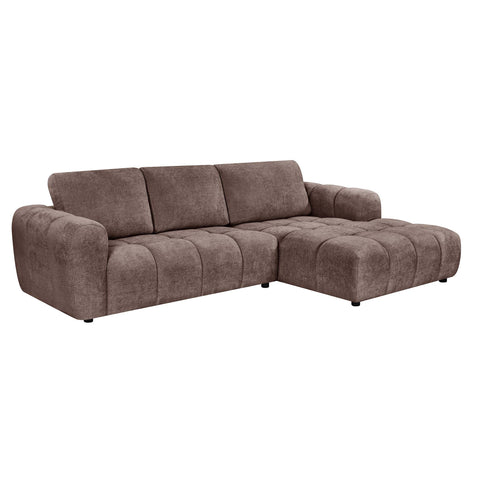 Como Fabric Chaise Lounge Mocha
