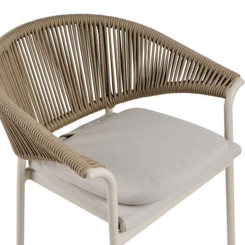 Mykonos Outdoor Dining Chair Ivory White