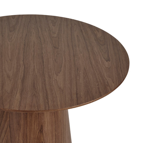 Moon Round Dining Table Walnut 90cm