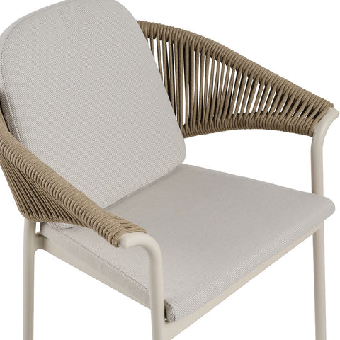 Mykonos Outdoor Dining Chair Ivory White