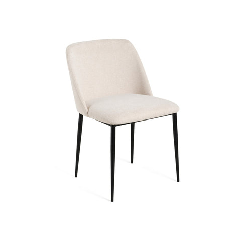 Dalia Dining Chair Fabric Black Steel Leg