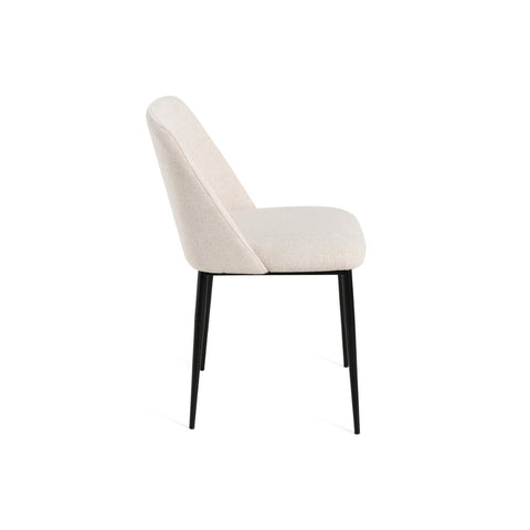 Dalia Dining Chair Fabric Black Steel Leg