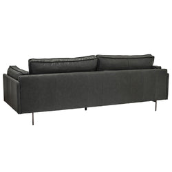 Dante 3 Seater Slate Grey Leather Sofa