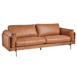 Dante 3 Seater Tan Leather Sofa