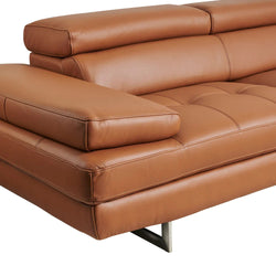 Daytona 3 Seater Tan Leather Lounge