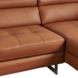 Daytona Tan Leather Chaise Lounge