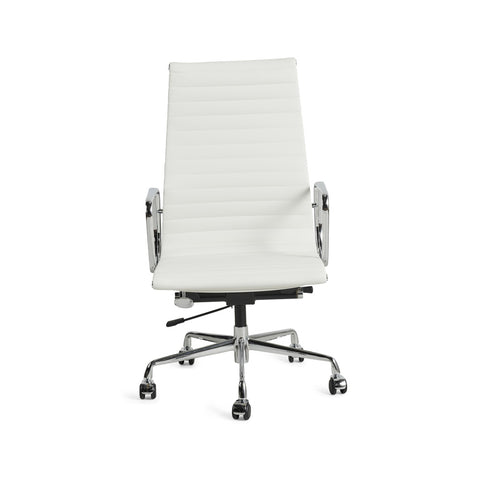 Eames Office Chair Replica Thin High Back Chrome Frame - Glicks Furniture