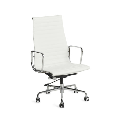 Eames Office Chair Replica Thin High Back Chrome Frame - Glicks Furniture