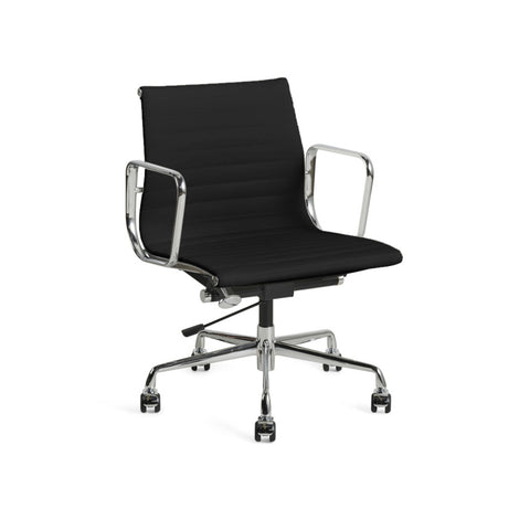 Eames Office Chair Replica Thin Low Back Chrome Frame - Glicks Furniture