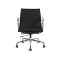 Eames Office Chair Replica Thin Low Back Chrome Frame - Glicks Furniture