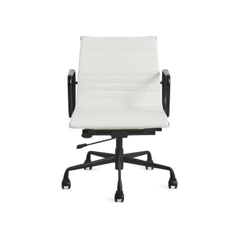 Eames Office Chair Replica Thin Low Back White Frame - Glicks Furniture